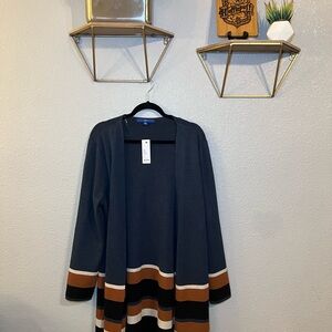 Apt. 9 Dark Gray Knit Sweater Cardigan